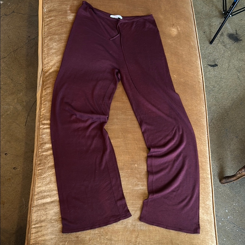 Knit Silk made in Italy Relax fit sz S Frette lounge pants casual Airplane Home